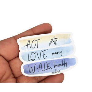 Sticker Bundles 12x$6 Religious Christian Bible Verse Micah 6:8